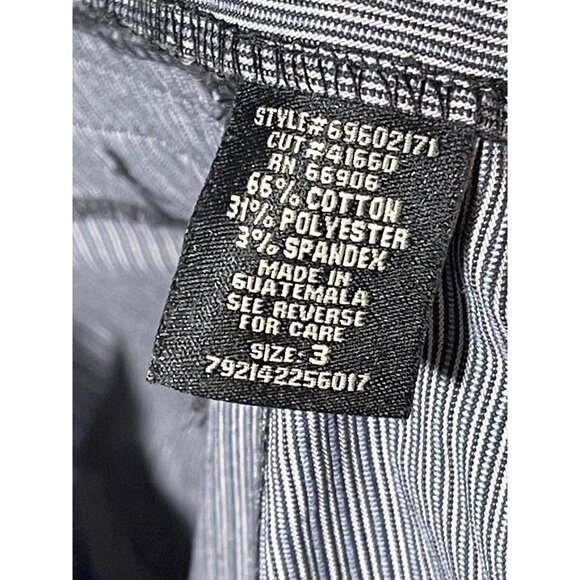 Star city short pants capris Gray buttons horizontal strips gray zip size 3 READ - Picture 11 of 12